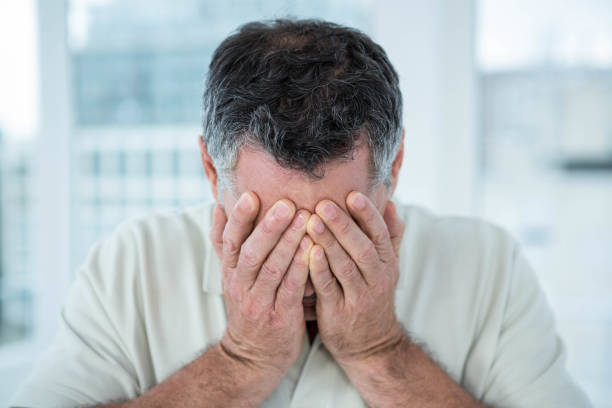 istock Close-up of a distressed man 845384894