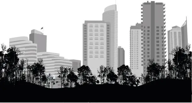 Vector illustration of City Centre Park View