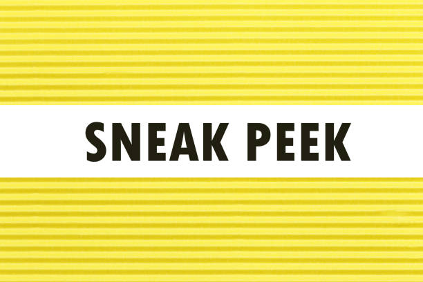 The phrase Sneak Peek appearing behind torn yellow paper.