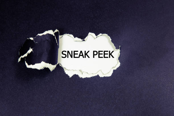 The phrase Sneak Peek appearing behind torn yellow paper.