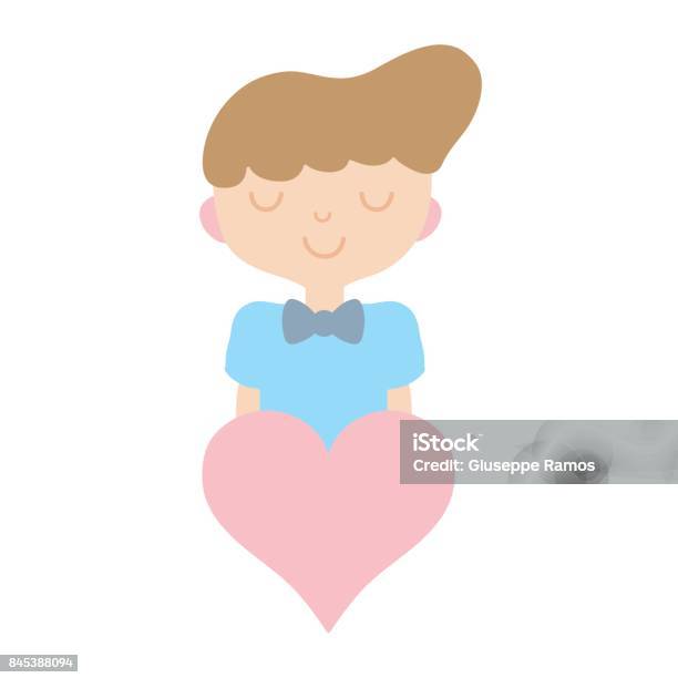 Boy With Hairstyle And Heart Icon Stock Illustration - Download Image Now -  Adult, Avatar, Beautiful People - iStock