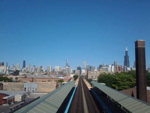 istock Railroad Tracks in Chicago 845388208