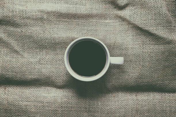 istock Cup of coffee for morning, top view 845392886