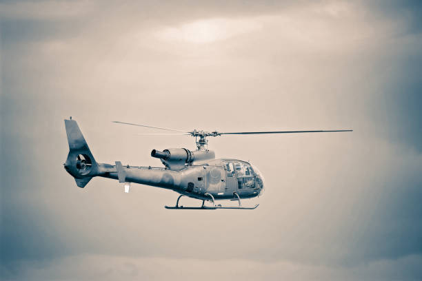 istock Military helicopter - Military parade 845396330