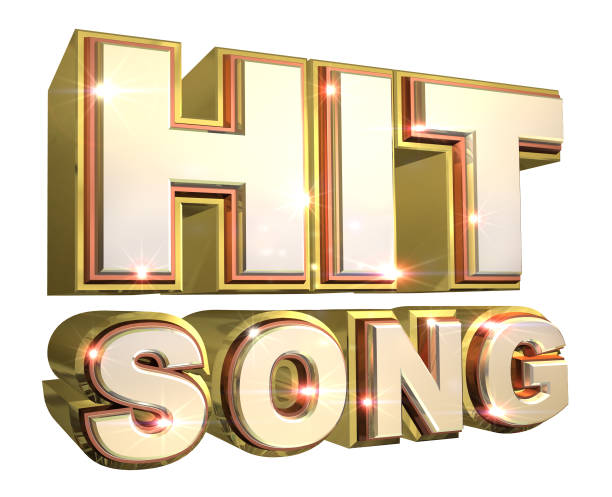 istock Shiny Golden Hit Song logo - 3d illustration 845403698