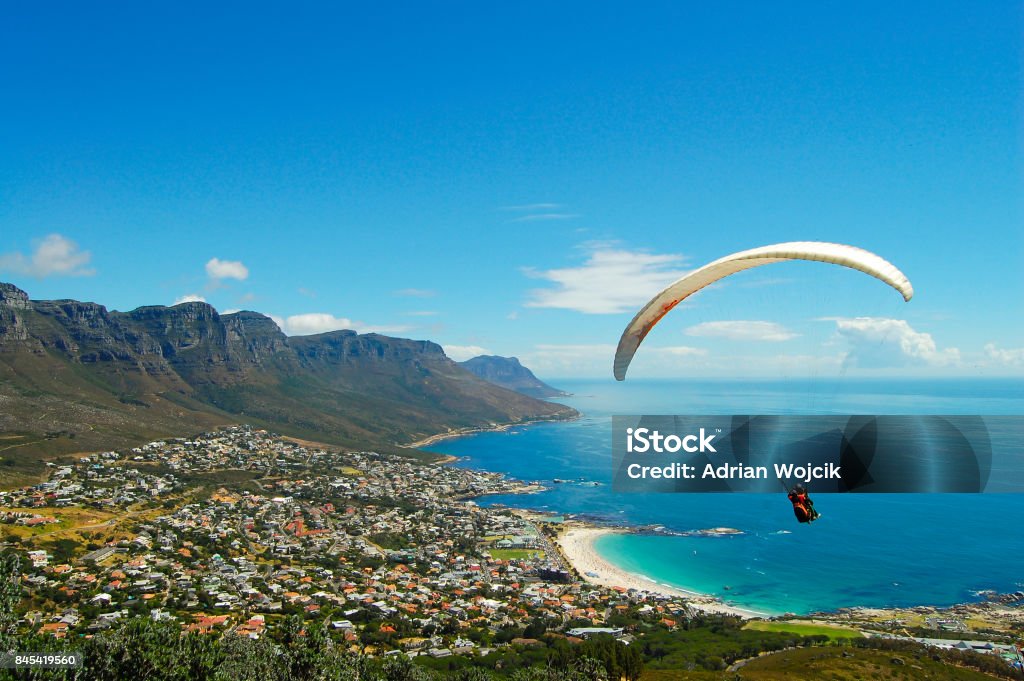 Paragliding - Cape Town - South Africa Cape Town Stock Photo