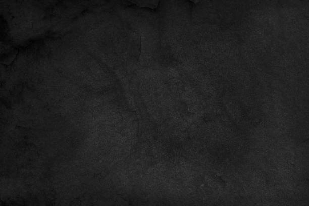 istock Black Stone background. Dark gray texture close up blank for design. Copy space 845423028
