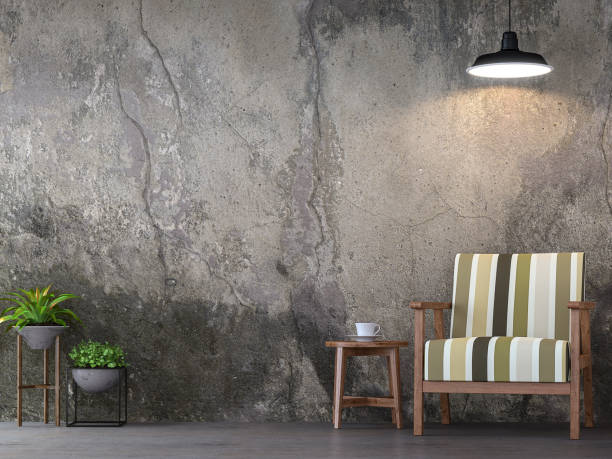 istock Loft style living room 3d rendering image 845427050
