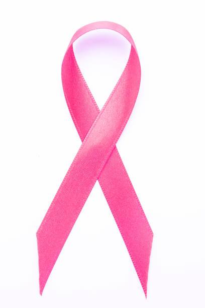 istock Pink awareness ribbon 845432424