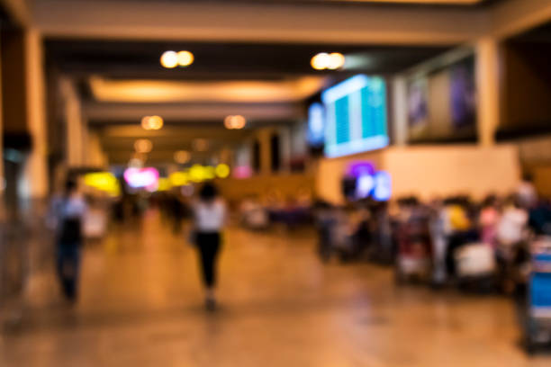 istock Blur airport with bokeh background 845438746