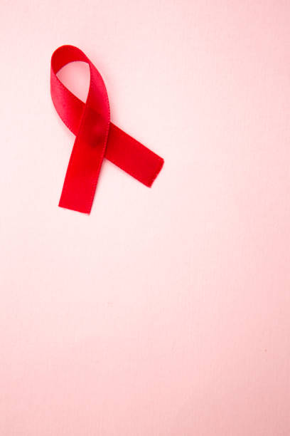 istock Red awareness ribbon for aids 845444206