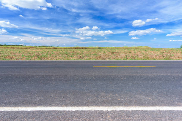 istock Asphalt road and countryside views 845462016