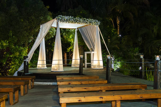 istock Jewish Hupa , wedding putdoor . 845462160