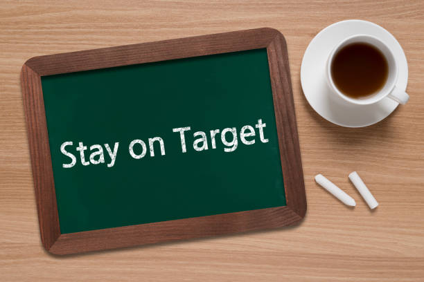 istock Stay on Target - Business Chalkboard Background 845465376