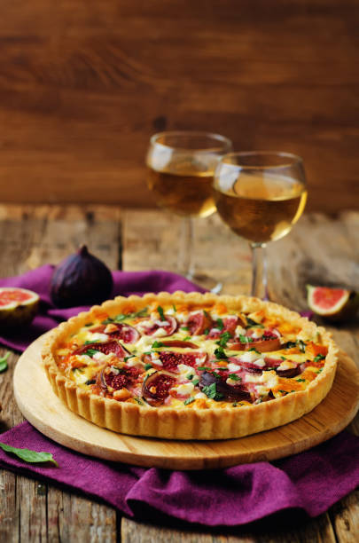istock Pumpkin ricotta Basil Figs tart 845477064