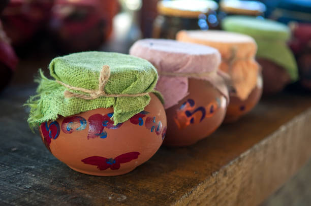 istock Honey in the ceramic pots 845479466