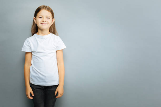 istock Positive delighted girl holding hands straight 845487132