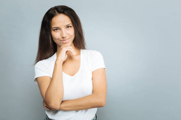 istock Thoughtful female person touching her chin 845490840