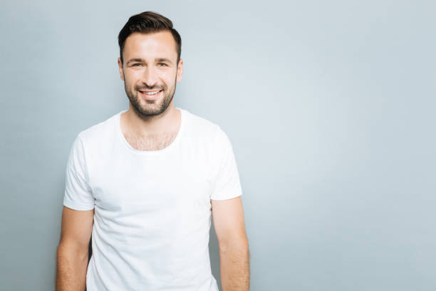 istock Portrait of happy brunette that looking at camera 845493462