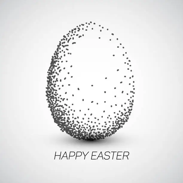 Vector illustration of Simple vector Happy Easter card