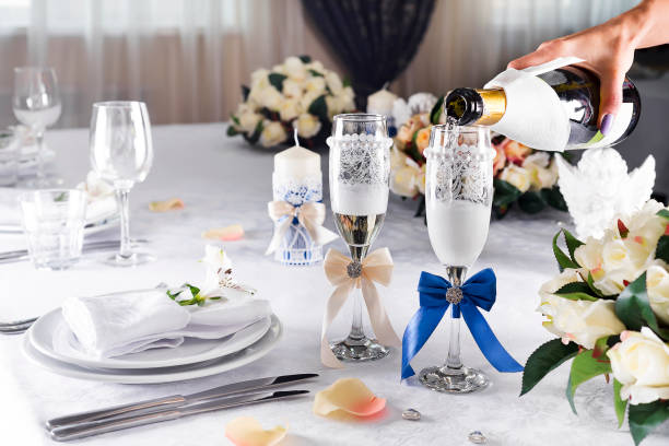 istock Two glasses of champagne 845508812