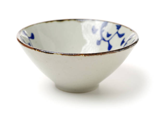 istock Rustic brown chinese bowl  and plate  isolated on white background 845510170
