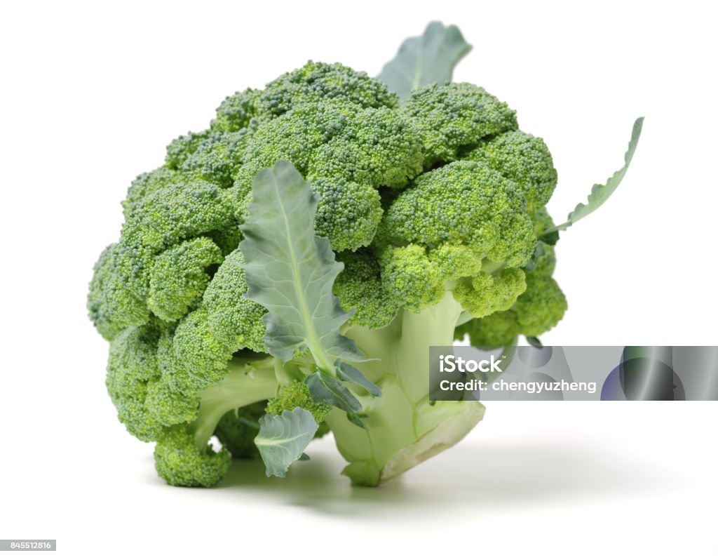 Fresh broccoli  on white background Broccoli Stock Photo