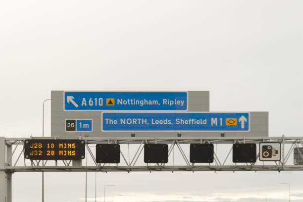 istock Sign on Motorway in England 845513280