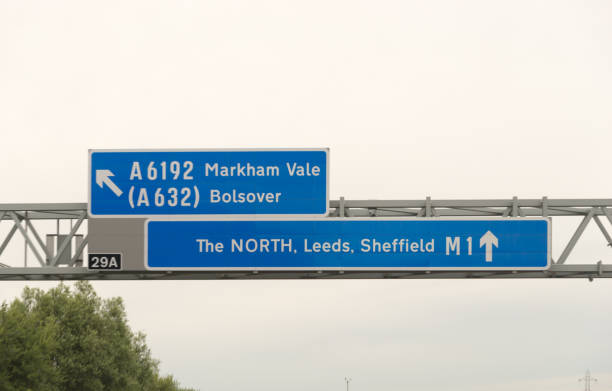 istock Sign on Motorway in England 845513408