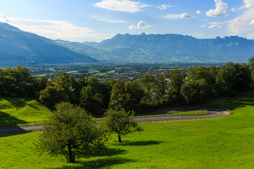 Liechtenstein, Vaduz, top view