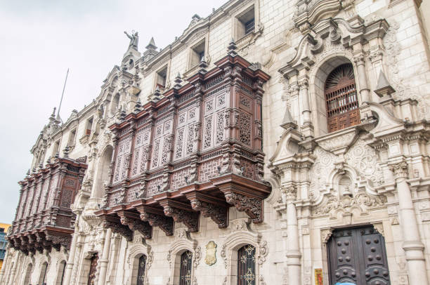Cathedral in Lima Peru Peru francisco pizarro stock pictures, royalty-free photos & images