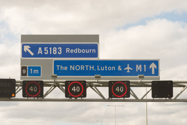istock Sign on Motorway in England 845516368
