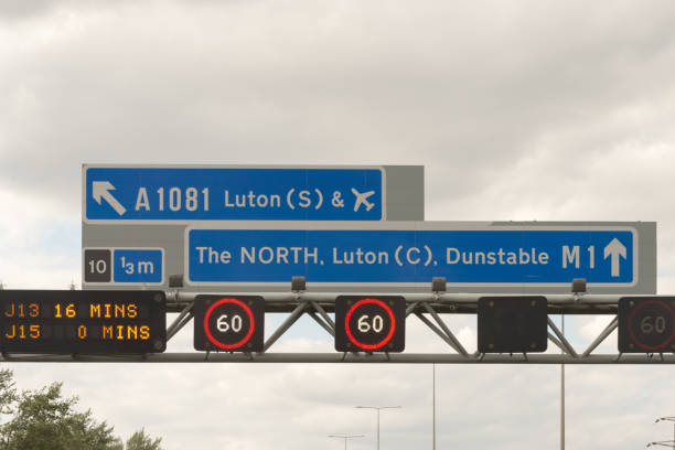 istock Sign on Motorway in England 845516536
