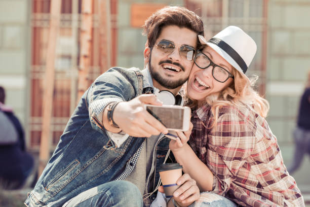 istock Young happy couple having fun 845516814