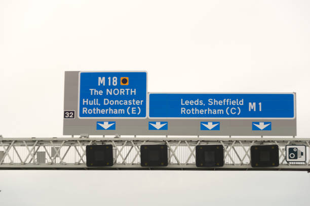 Sign on Motorway in England