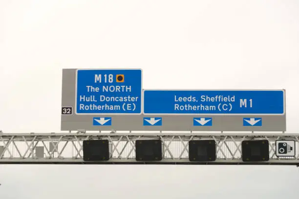 Photo of Sign on Motorway in England