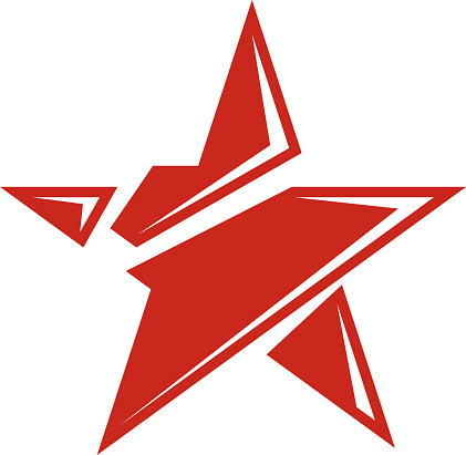 Vector star illustration as the symbol of success. Can be used as the interpretation of totalitarianism as the evil power, ideological propaganda.