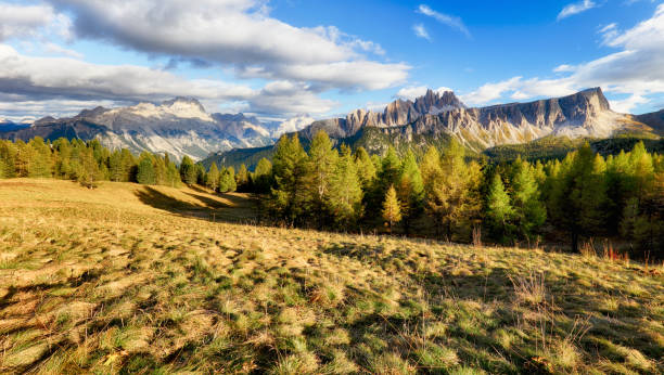 istock Mountain valley during sunrise. Natural summer landscape 845524428