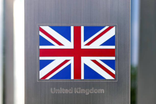 istock Series of national flags on metal pole - Great Britain 845531892
