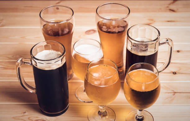 istock Beer on wooden table. Selective focus. Vintage style 845534932