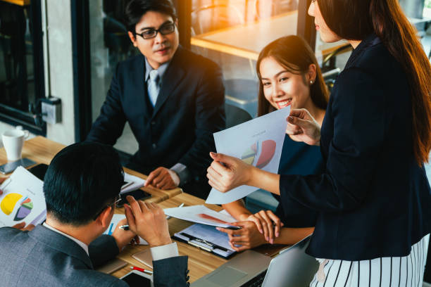 istock Asian business people meeting discussion working at office. 845537514