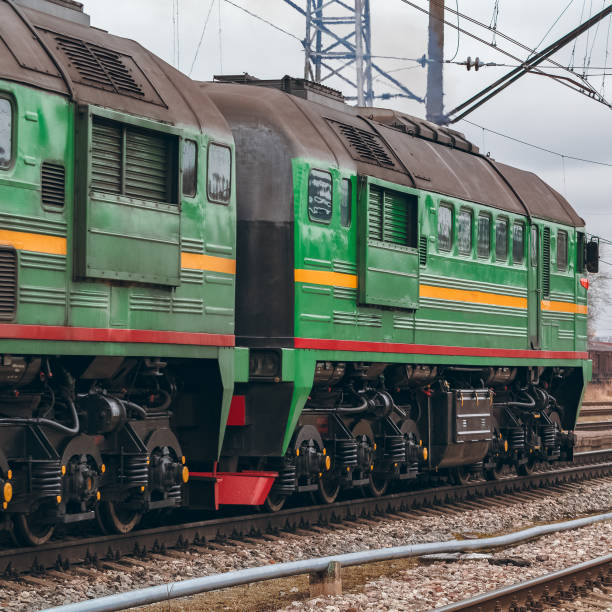istock Green diesel locomotive 845538418