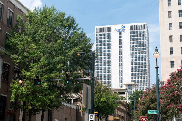 bâtiment de georgia state university dans le centre-ville d’atlanta - georgia state photos et images de collection