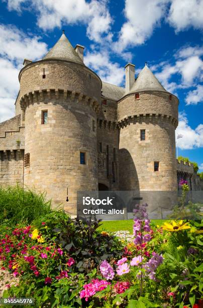 Medieval Walls And Churches Of Guerande France Stock Photo - Download Image Now - Guerande, Architecture, Bell Tower - Tower