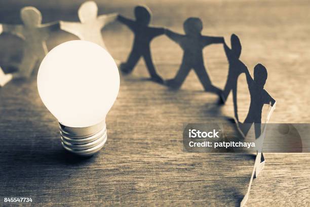 Success Teamwork Stock Photo - Download Image Now - Light Bulb, Togetherness, Teamwork