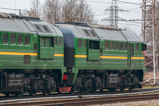 istock Green diesel locomotive 845549502