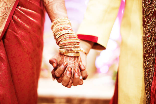 istock Henna tattoo, indian bride 845552518
