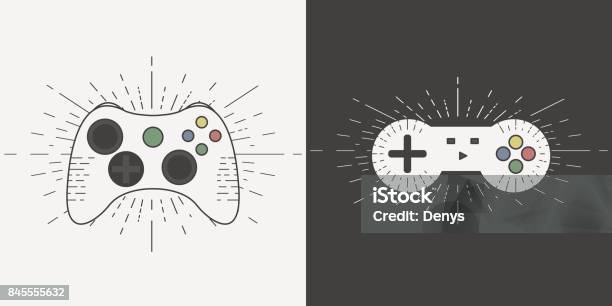 Gamepad Retro Icons Stock Illustration - Download Image Now - Art, Arts Culture and Entertainment, Brand Name Video Game