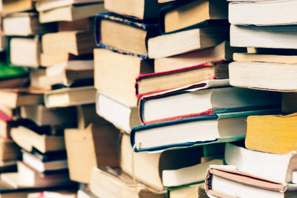 istock Stack of books at the bookshop 845555796