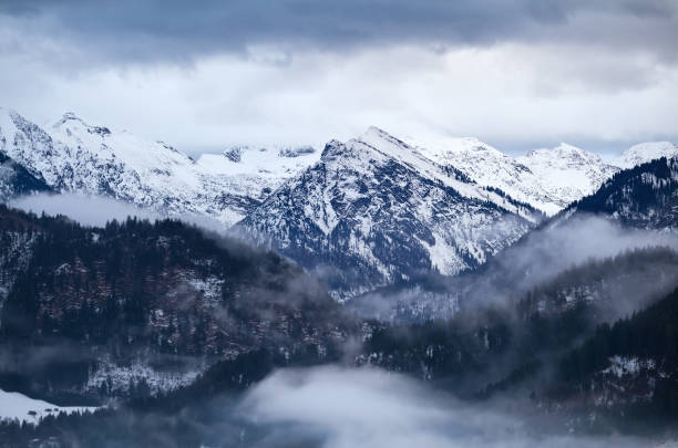fog in winter Alps, Bad Hindelang, Germany